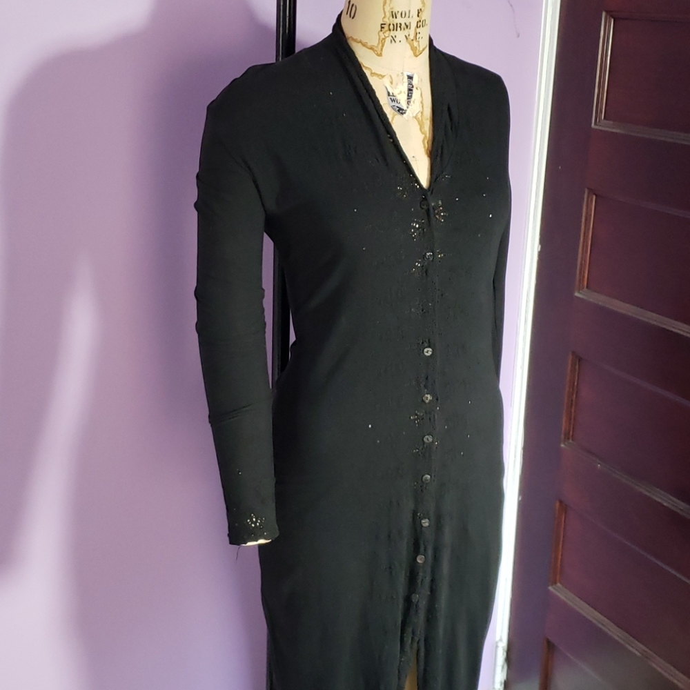 Black eyelet dress
